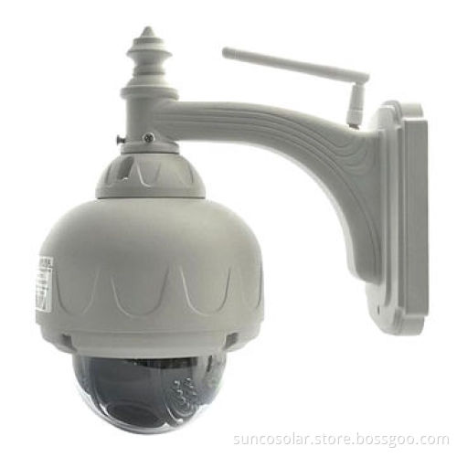 Water-resistant outdoor PTZ camera, 3X optical zoom, 720P, smartphone supported